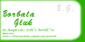 borbala gluk business card